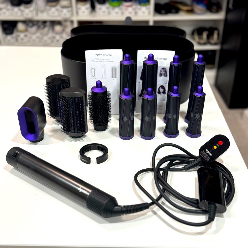 Dyson HS01 Airwrap in Black and Purple + Large Case